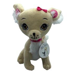 Bella Puppy Dog Beige Animal Plush NEW Adventures of Bella & Harry Book Manzione